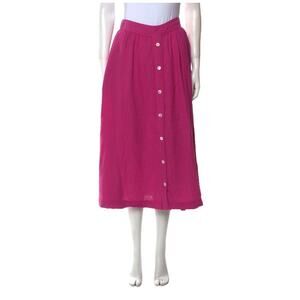 Xírena Linen Midi Length Skirt